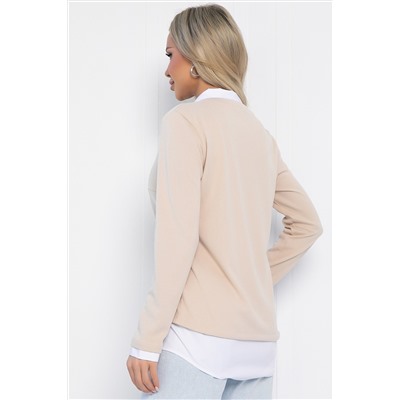 Пуловер На высоте (крем-брюле) Б12758-12М