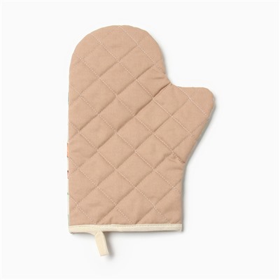 Кухонный набор «Этель. Хлопок»: варежка-прихватка 20×28 см, прихватка 19×19 см, 100% хлопок