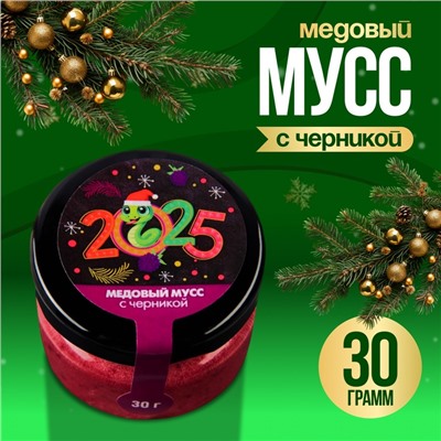 Медовый мусс «Новый год!», с черникой, 30 г