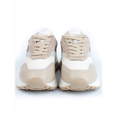 05-A603-2 BEIGE Кроссовки женские (натуральная кожа, натуральная замша)
