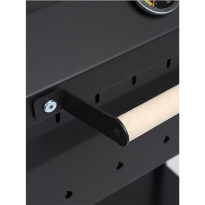 Мангал GrilMe MAX, 35×115×83 см, сталь 2 мм, термометр, 2 полки, колёса