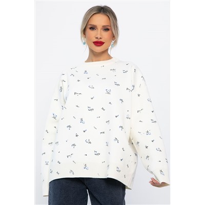 Свитер оверсайз Анита (белый) Б14761-1М