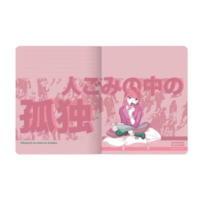 Тетрадь 48 листов в клетку, Manga Anime City, обложка мелованный картон, МИКС