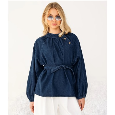 Блуза #КТ80303, синий