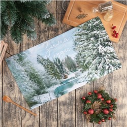 Полотенце кухонное новогоднее «Этель. Зимняя сказка», 40×70 см, 100% хлопок, саржа 190 г/м²