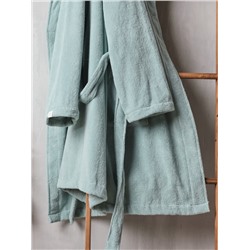 Халат махровый женский SL HOME: Basic «Аззура», хлопок 100%, бирюзовый