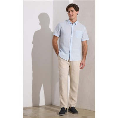 Брюки лен P411-0866 natural linen