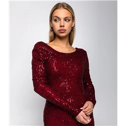 Платье #БШ2955, бордовый