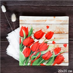 Блюдо квадратное 20х20 см / S3108 FF113 GREY В /уп 6/48/ цветная коробка  712809