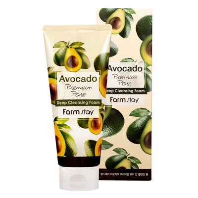 Очищающая пенка с экстрактом авокадо FarmStay Avocado Deep Cleansing Foam