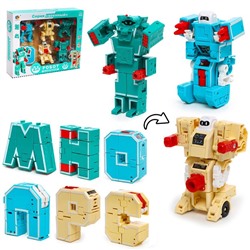 УЦЕНКА Набор роботов «Алфавит», трансформируются, 6 штук, собираются в 1 робота