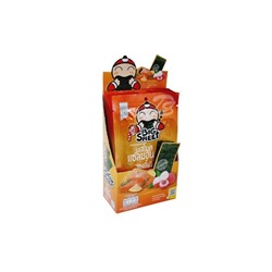 Хрустящие водоросли со вкусом копченого лосося от Taokaenoi Crispy Seaweed Big Sheet Smoked Salmon Flavour 3.5 x 12 шт