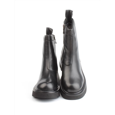 04-M3-L860 BLACK Ботинки зимние женские (натуральная кожа, натуральный мех)