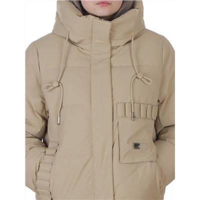 YR-6616 BEIGE Куртка зимняя женская (150 гр. холлофайбер)