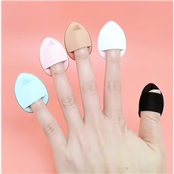 Мини-спонжи для макияжа на палец 2 штуки. Размер 4*3 см.