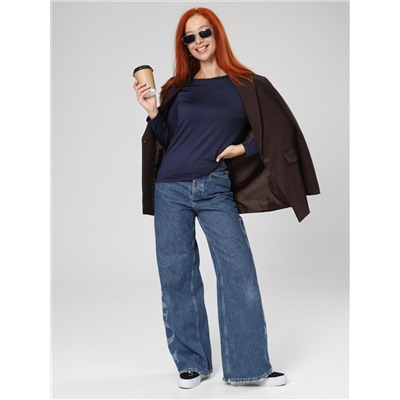 Энкар - лонгслив темно-синий