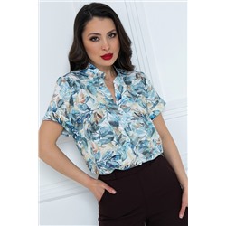 Блузка женская разноцветная с короткими рукавами