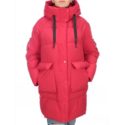 2197 RED Пуховик женский зимний AIKESDFRS (холлофайбер)