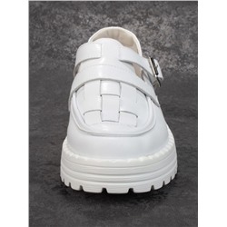 03-PDA165-1 WHITE Полуботинки женские (натуральная кожа)