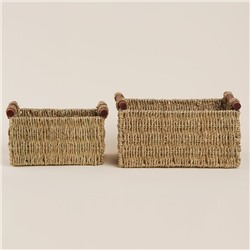 Корзины для хранения SL Home, плетёные, ручной работы, 2 шт., 23×13×14 см, 29×19×16 см