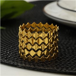 Кольцо для салфетки «Фера», 5×5×3,5 см, цвет золотой