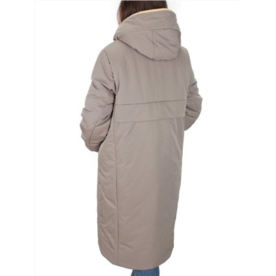 M-9079 GRAY/BEIGE Пальто зимнее женское CORUSKY (верблюжья шерсть)