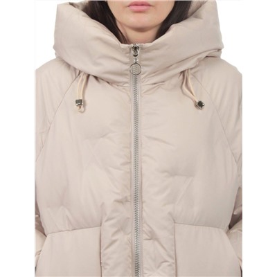 305 BEIGE Пальто зимнее стеганое женское (200 гр. холлофайбер)