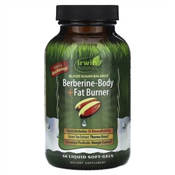 Irwin Naturals, Berberine-Body + сжигатель жира, 56 капсул с жидкостью