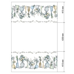 Скатерть "Этель" Flower mood 146х110см, 100% хл, репс 210 г/м2