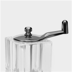 Набор для специй Magistro Glace, 2 предмета: мельница с ручкой, солонка, акрил, прозрачный