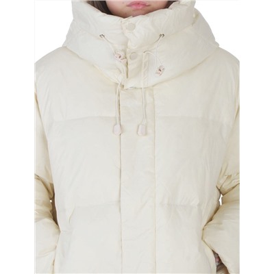 3063 MILK WHITE Пальто пуховое женское оверсайз (утиный пух)