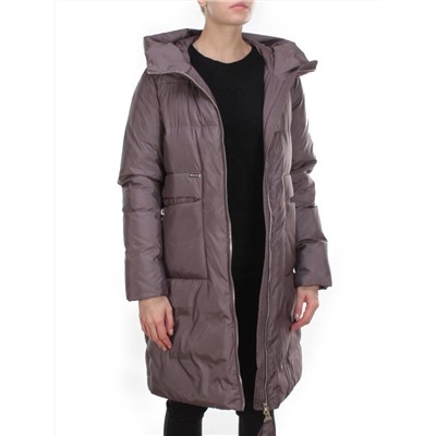2119 DARK GREY Пальто зимнее женское MELISACITI (200 гр. холлофайбер)
