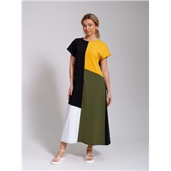 969 Платье "Черный/горчица"