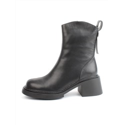 04-M3-L806 BLACK Ботинки зимние женские (натуральная кожа, натуральный мех)
