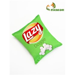 Игрушка текстильная для собак "Lazy", 14 х 17 см, зеленая