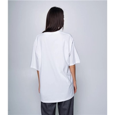 Футболка #КТ442, белый