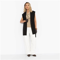 Жилет в тонкую полоску, Сама себе босс в полоску (чёрный)