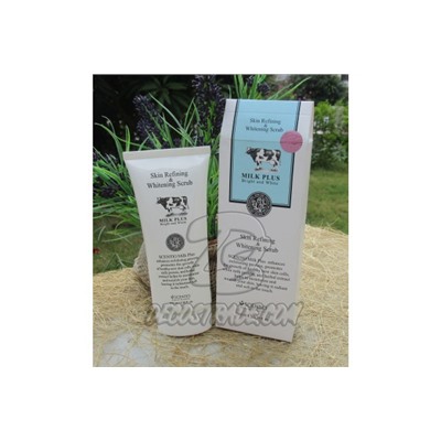 Осветляющий скраб-гель («скатка») от Scentio, Milk plus bright and white, Skin refining & Whitening scrub, 100 мл