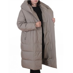 A625 GRAY/BEIGE Пальто зимнее женское (200 гр. био-пух)