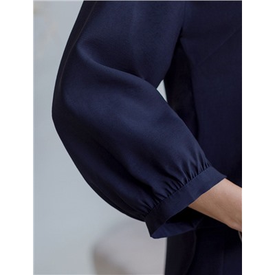 Укороченная блузка с V вырезом из плотного лиоцелла