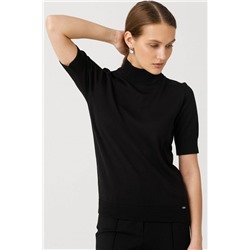 Водолазка чёрная с коротким рукавом