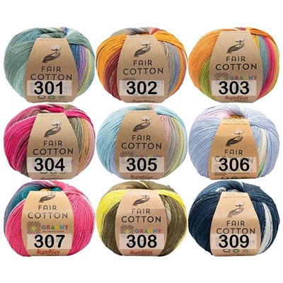 Пряжа Katia Fair Cotton Granny