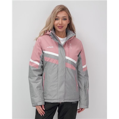 Горнолыжный костюм женский зимний серого цвета 02808Sr