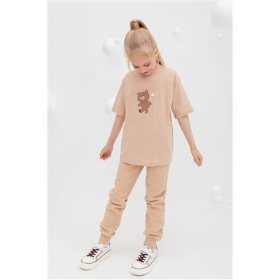Брюки нежный бежевый к417 Crockid