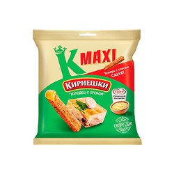«Кириешки Maxi», сухарики со вкусом «Холодец с хреном» и с горчичным соусом «Calve», 75 г