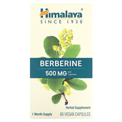 Himalaya, Берберин, 500 мг, 60 веганских капсул