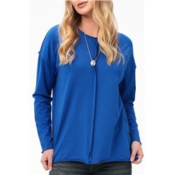 Женский лонгслив оверсайз из футера двухнитки Happyfox