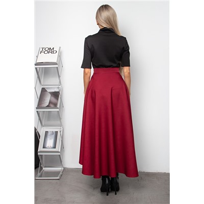 Юбка бордовая на запах Эмбер №1