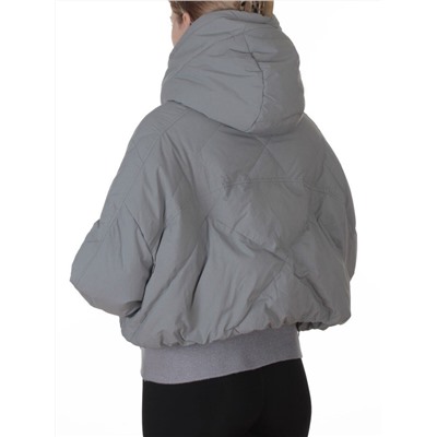 H24-033 GRAY Куртка пуховая зимняя женская (пух)