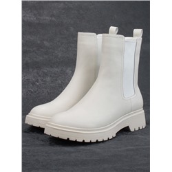 01-80158-G75-2 MILK Ботинки демисезонные женские (натуральная кожа, байка)